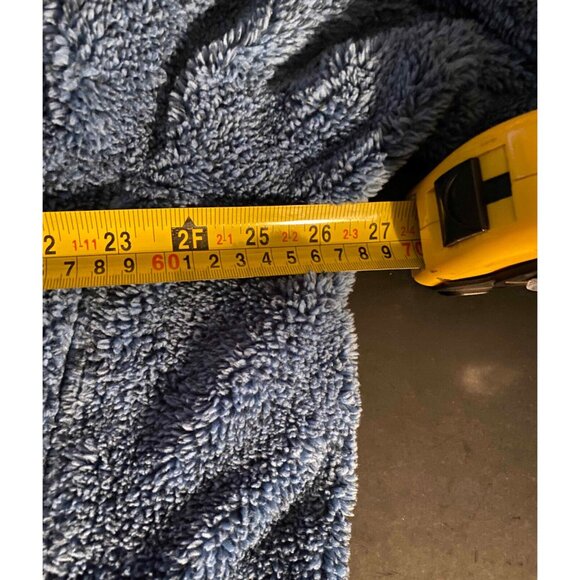 LL Bean Hi-Pile Fleece Pullover Snap Women Plus 2X Sweater Blue Coat 508658 - Picture 5 of 6